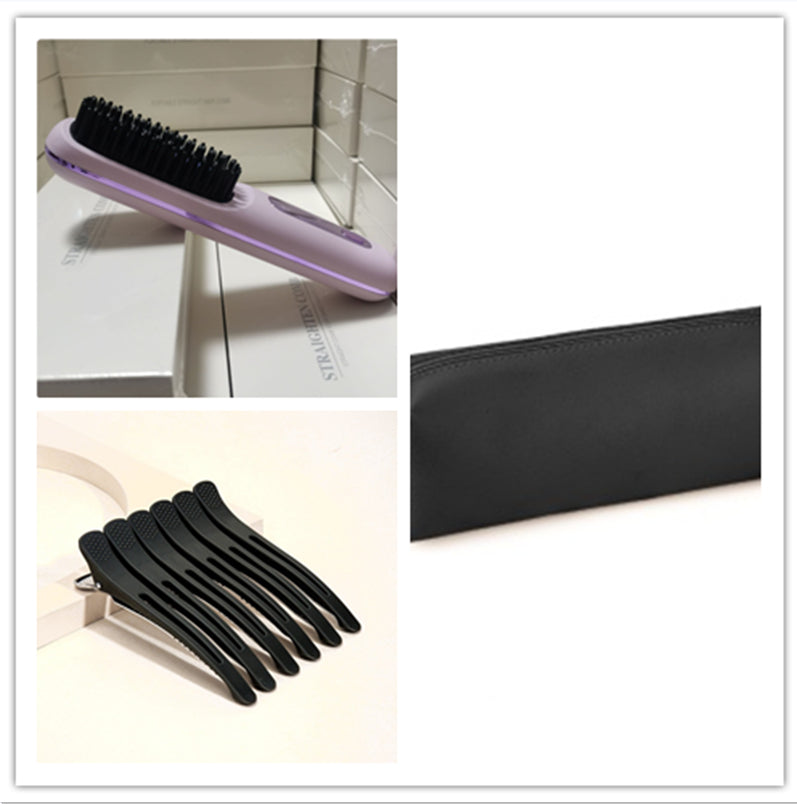 2 in 1 Glattes Haar Kamm Kabelloser Haarglätter Bürste Haar Schnellerwärmung Tragbarer Heißlockenwickler USB-Aufladung